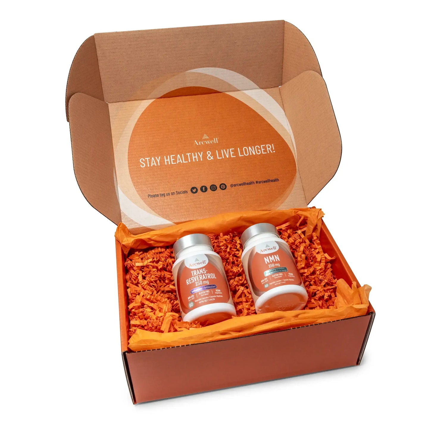 Arcwell rejuvenation bundle, 1 bottle of 60 capsule NMN & 1 bottle of 60 capsule Fisetin