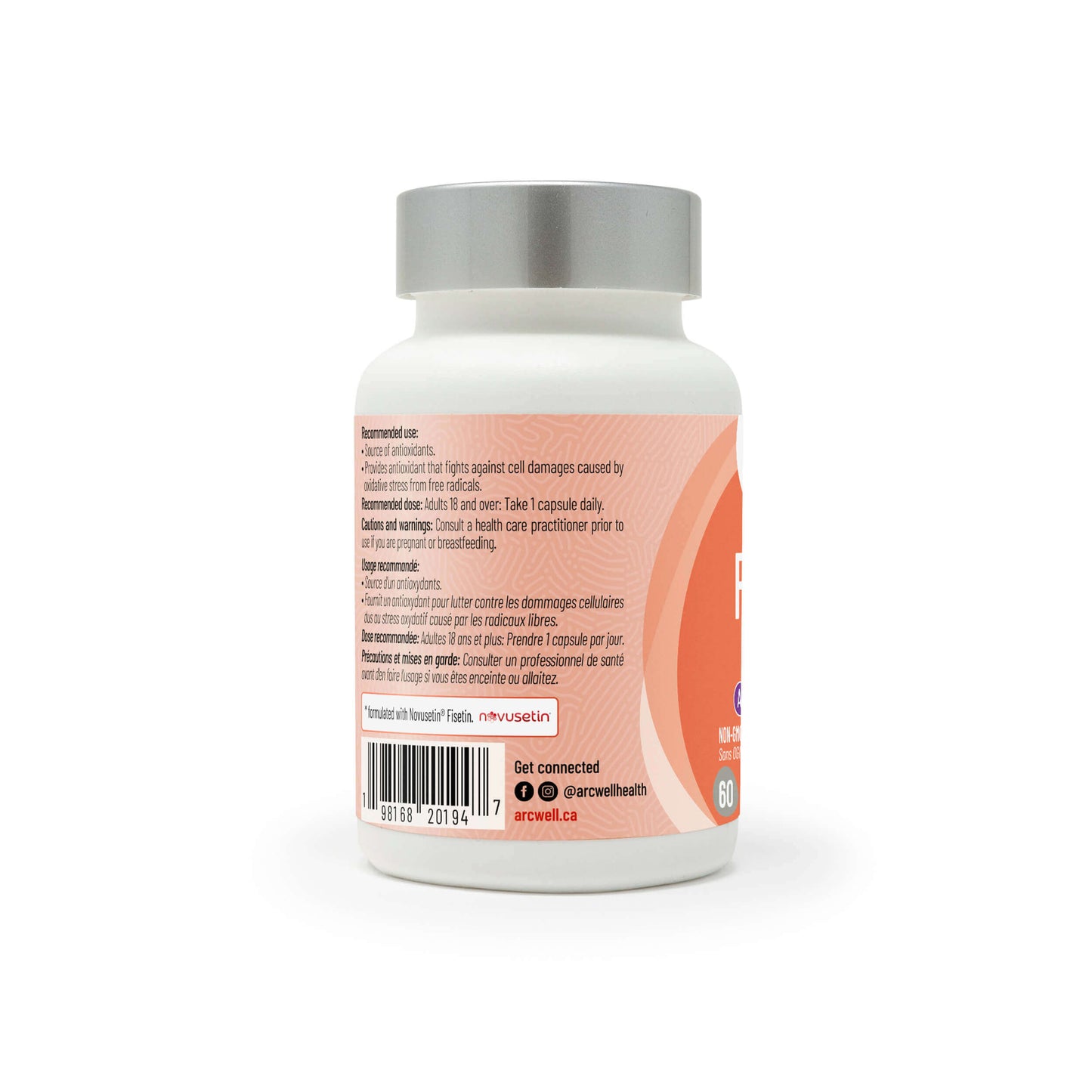  Arcwell fisetin, 100 mg, antioxidant, 60 vegetable capsules