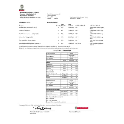 Arcwell glutathione reduced, 500 mg, antioxidant, test report