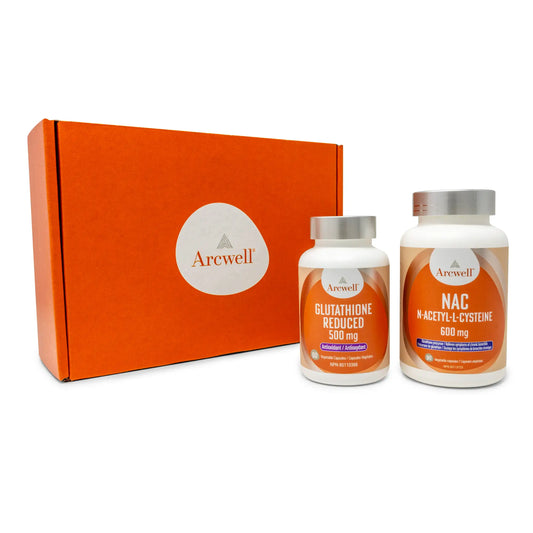 Arcwell immune boost bundle, 1 bottle of 60 capsule Glutathione & 1 bottle of 90 capsule NAC