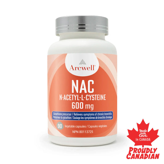 Arcwell NAC N-acetyl-l-cysteine, 600 mg, glutathione precursor