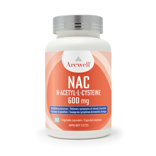 Arcwell NAC N-acetyl-l-cysteine, 600 mg, glutathione precursor