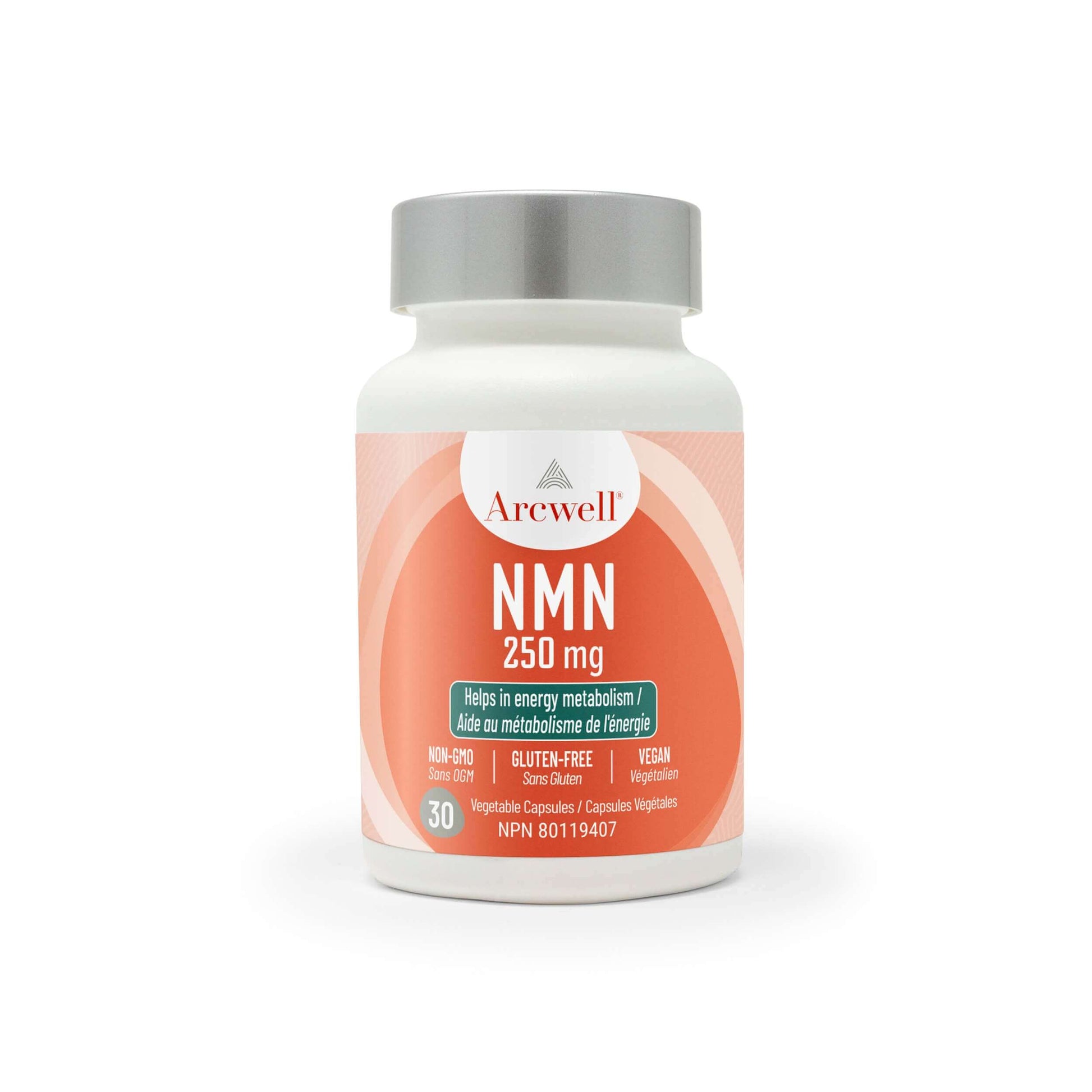 Arcwell NMN, 250 mg, boost NAD+, source of vitamin B3