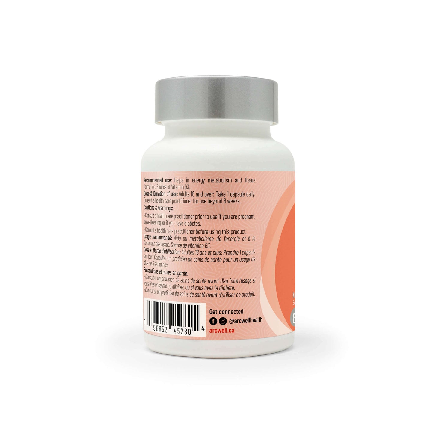 Arcwell NMN, 250 mg, boost NAD+, source of vitamin B3