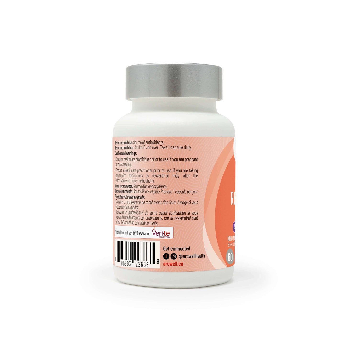 Arcwell trans-Resveratrol, 250 mg, antioxidant