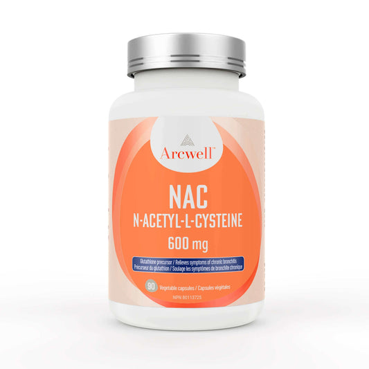 Arcwell NAC N-acetyl-l-cysteine, 600 mg, glutathione precursor, 90 vegetable capsules